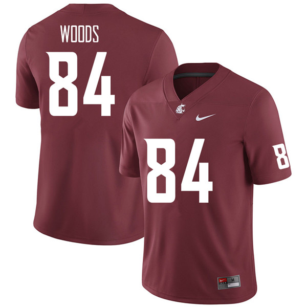 Men #84 Kassidy Woods Washington State Cougars College Football Jerseys Sale-Crimson